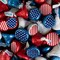 100 Pcs Patriotic Candy Hershey's Kisses Milk Chocolate, Red White & Blue (1lb, Approx. 100 Pcs) - By Just Candy